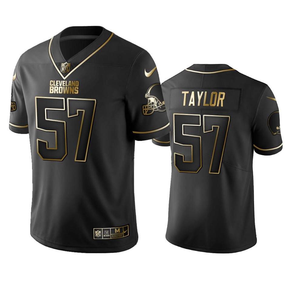 100 Adarius Taylor Browns Black Golden Edition Jersey