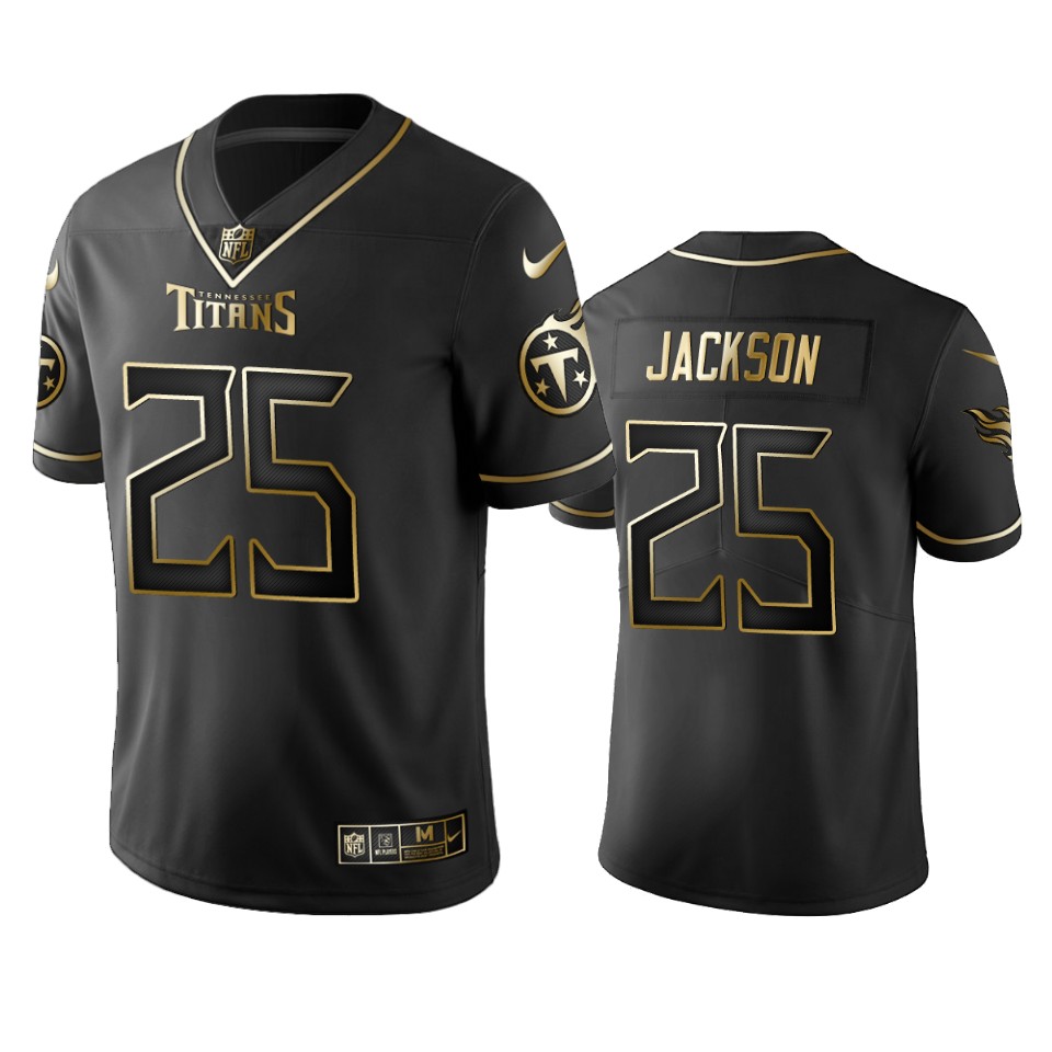 100 Adoree' Jackson Tennessee Titans Black Golden Edition Vapor Untouchable Limited Jersey - Men's