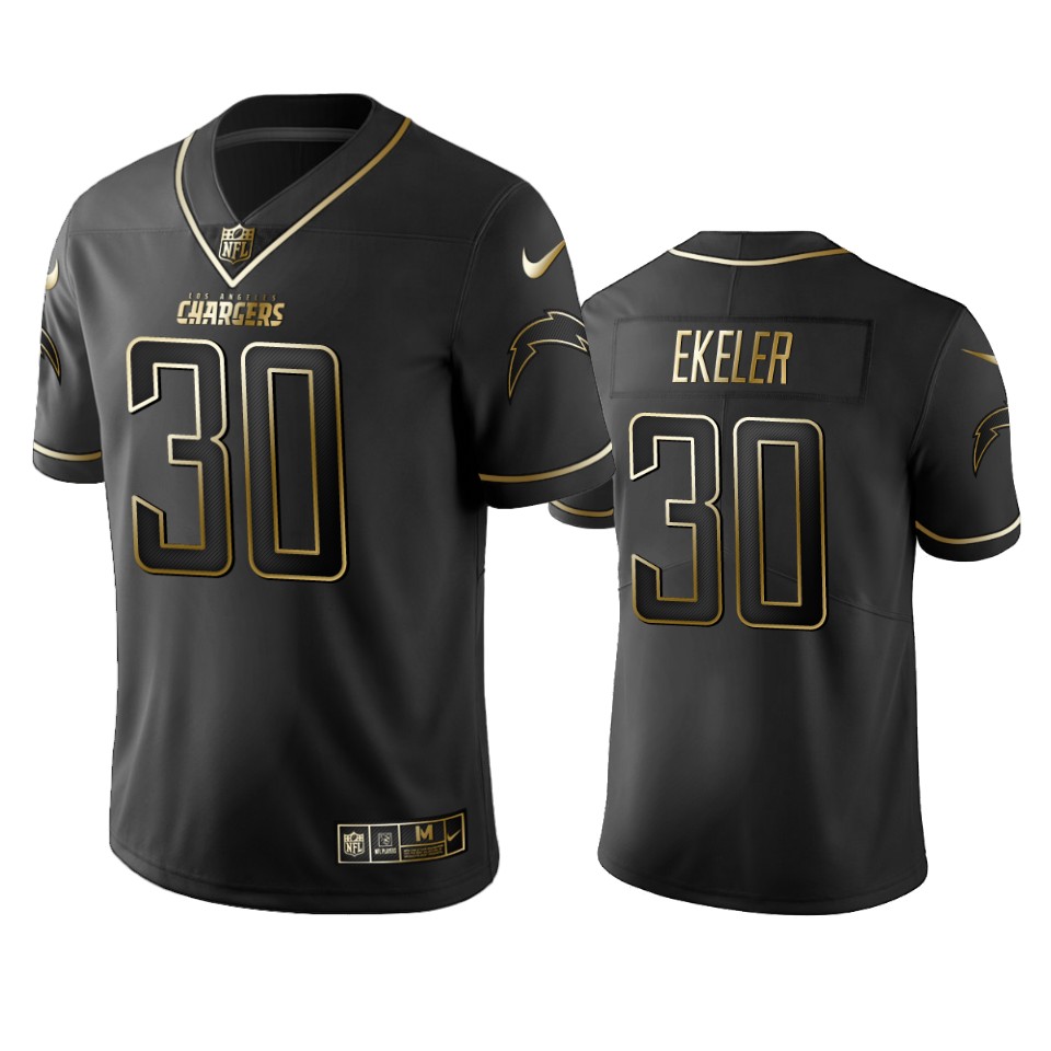 100 Austin Ekeler Los Angeles Chargers Black Golden Edition Vapor Untouchable Limited Jersey - Men's