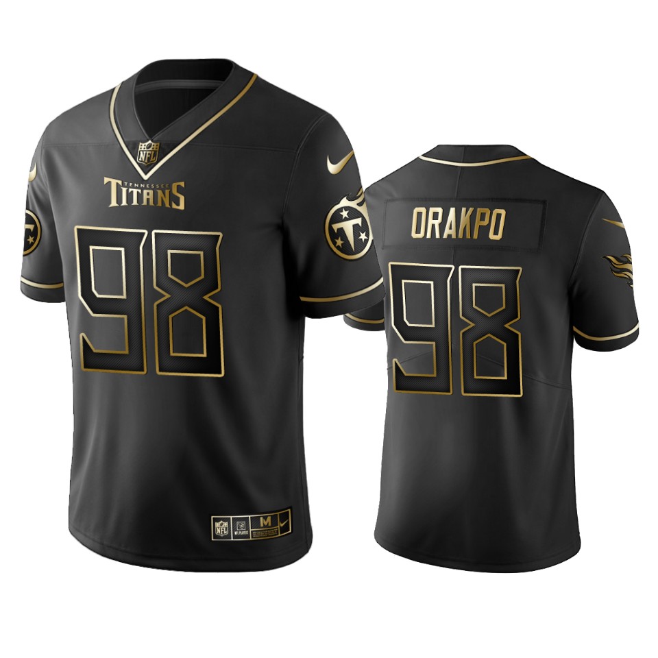 100 Brian Orakpo Tennessee Titans Black Golden Edition Vapor Untouchable Limited Jersey - Men's