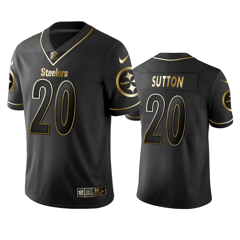 100 Cameron Sutton Pittsburgh Steelers Black Golden Edition Vapor Untouchable Limited Jersey - Men's