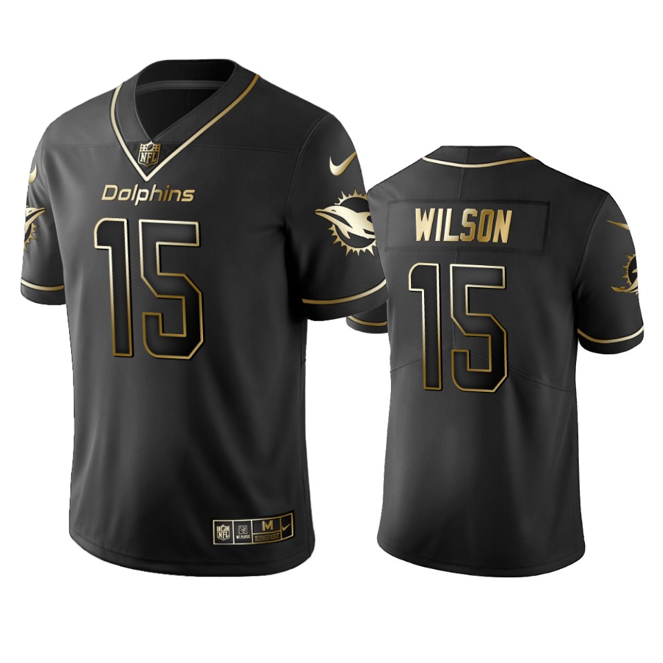 100 Commercial Albert Wilson Miami Dolphins Black Golden Edition Vapor Untouchable Limited Jersey - Men's