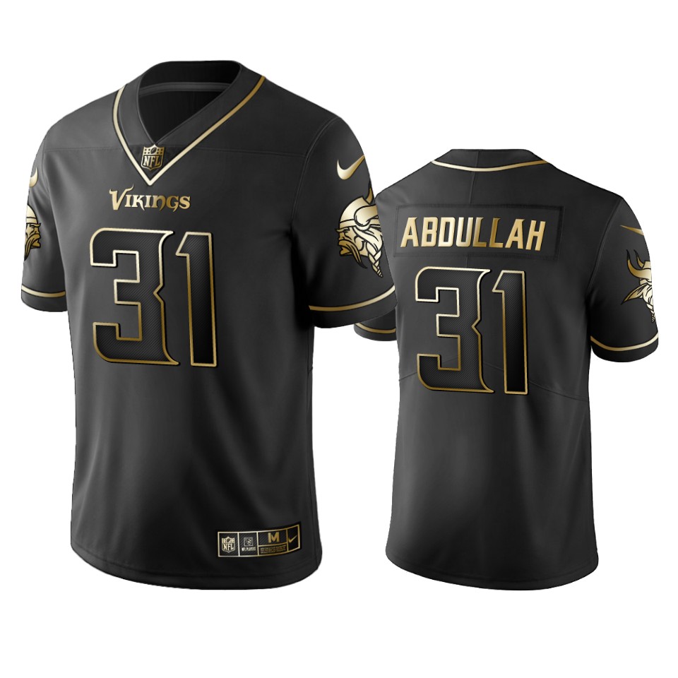 100 Commercial Ameer Abdullah Minnesota Vikings Black Golden Edition Vapor Untouchable Limited Jersey - Men's