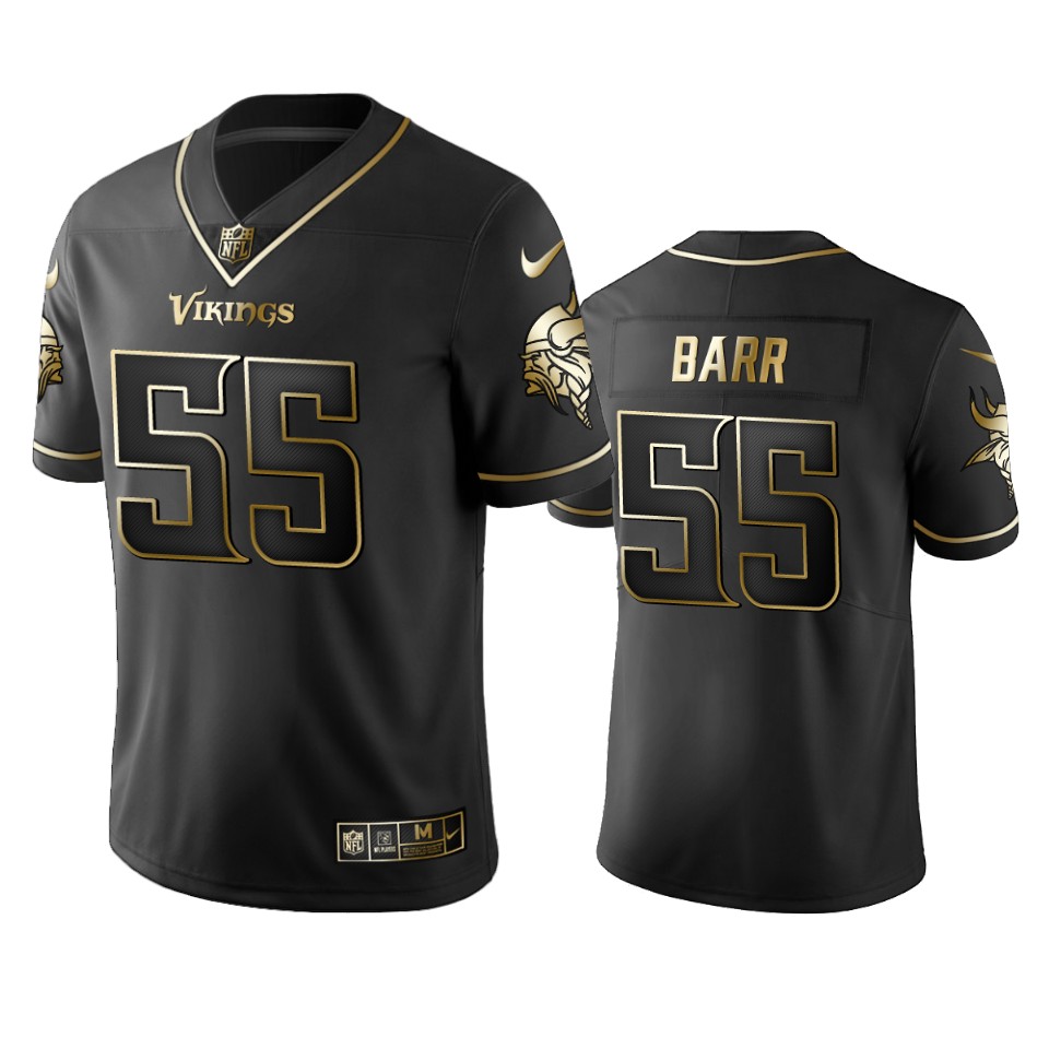 100 Commercial Anthony Barr Minnesota Vikings Black Golden Edition Vapor Untouchable Limited Jersey - Men's