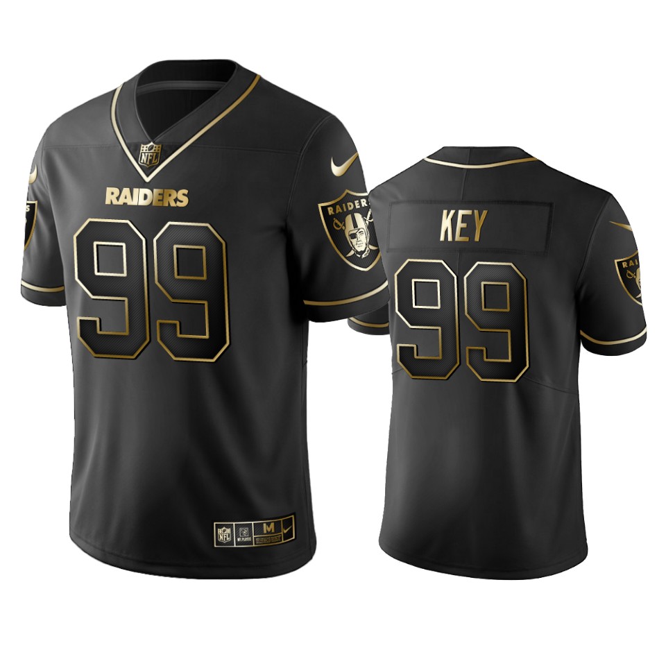100 Commercial Arden Key Oakland Raiders Black Golden Edition Vapor Untouchable Limited Jersey - Men's