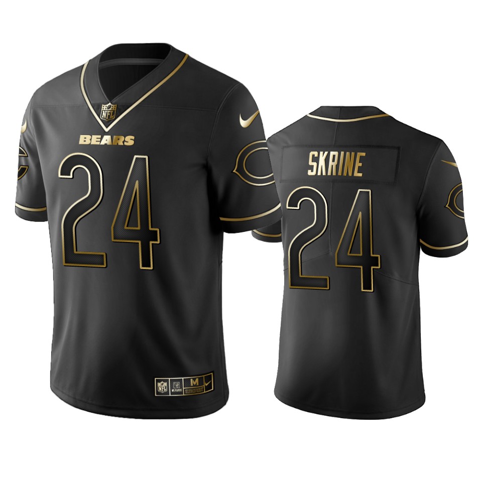 100 Commercial Buster Skrine Chicago Bears Black Golden Edition Vapor Limited Jersey - Men's