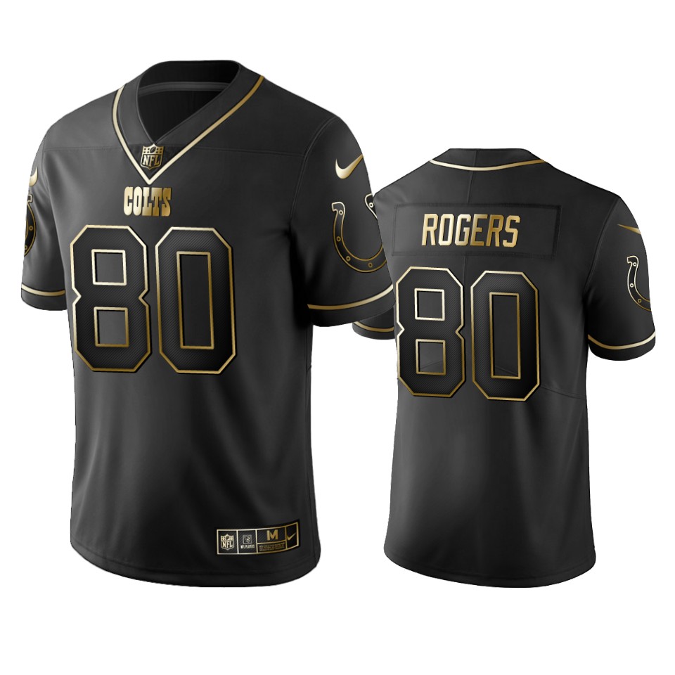100 Commercial Chester Rogers Indianapolis Colts Black Golden Edition Vapor Untouchable Limited Jersey - Men's