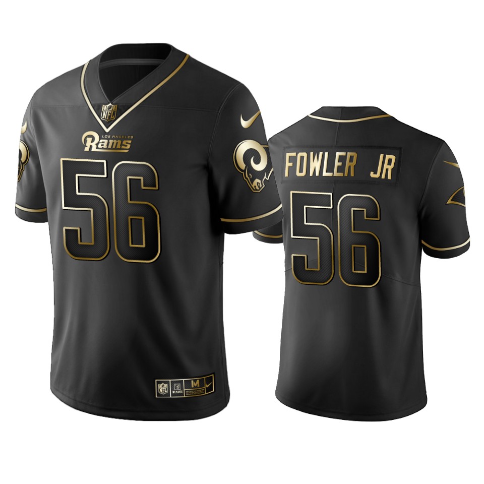 100 Commercial Dante Fowler Jr Los Angeles Rams Black Golden Edition Vapor Untouchable Limited Jersey - Men's