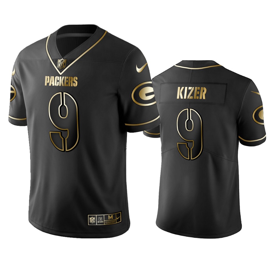 100 Commercial Deshone Kizer Green Bay Packers Black Golden Edition Vapor Untouchable Limited Jersey - Men's