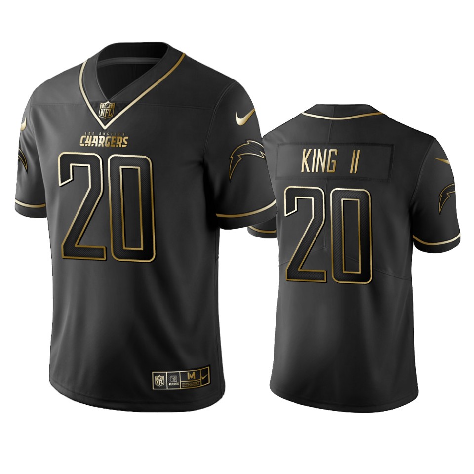 100 Commercial Desmond King Los Angeles Chargers Black Golden Edition Vapor Untouchable Limited Jersey - Men's