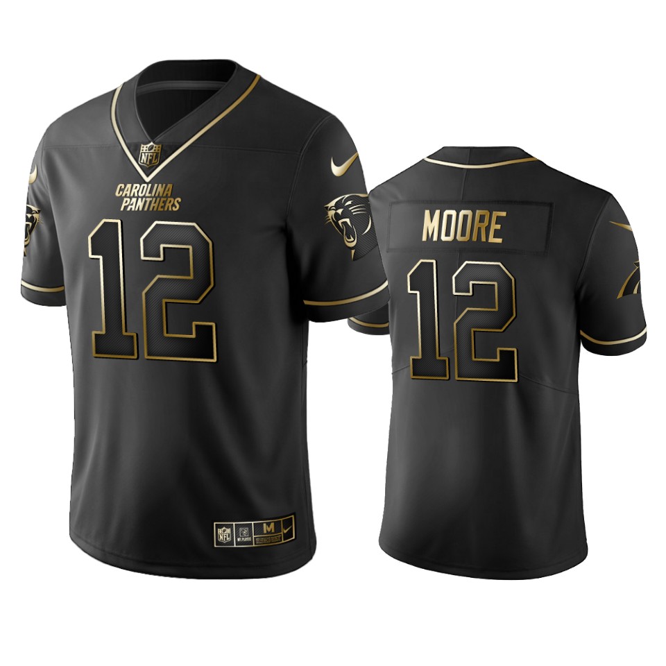 100 Commercial D.j. Moore Carolina Panthers Black Golden Edition Vapor Untouchable Limited Jersey - Men's
