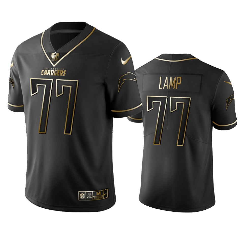 100 Commercial Forrest Lamp Los Angeles Chargers Black Golden Edition Vapor Untouchable Limited Jersey - Men's