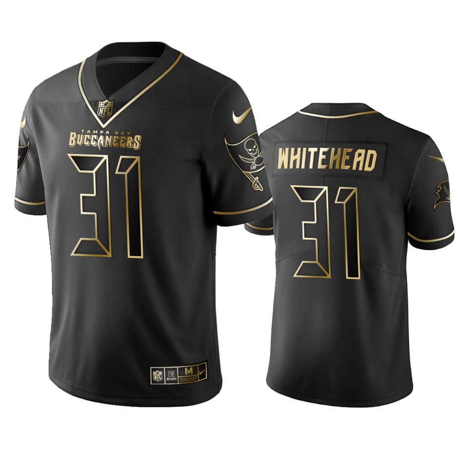 100 Commercial Jordan Whitehead Tampa Bay Buccaneers Black Golden Edition Vapor Untouchable Limited Jersey - Men's