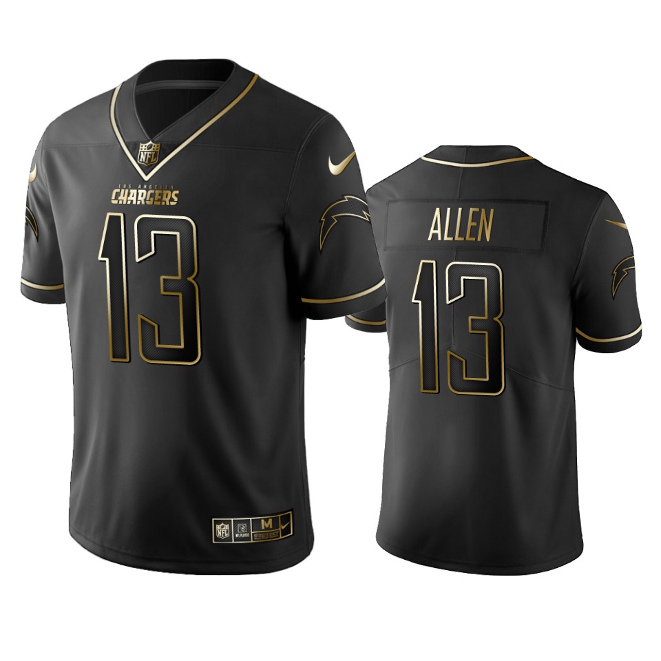 100 Commercial Keenan Allen Los Angeles Chargers Black Golden Edition Vapor Untouchable Limited Jersey - Men's