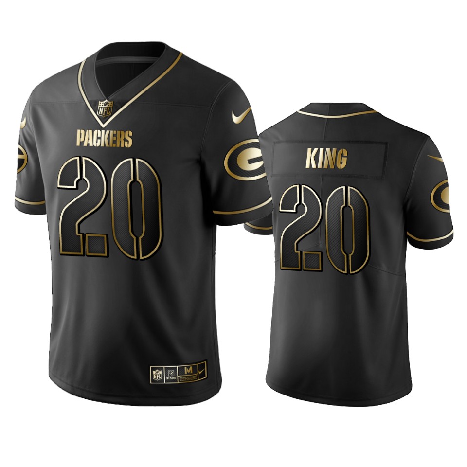 100 Commercial Kevin King Green Bay Packers Black Golden Edition Vapor Untouchable Limited Jersey - Men's