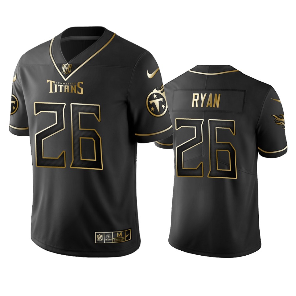 100 Commercial Logan Ryan Tennessee Titans Black Golden Edition Vapor Untouchable Limited Jersey - Men's