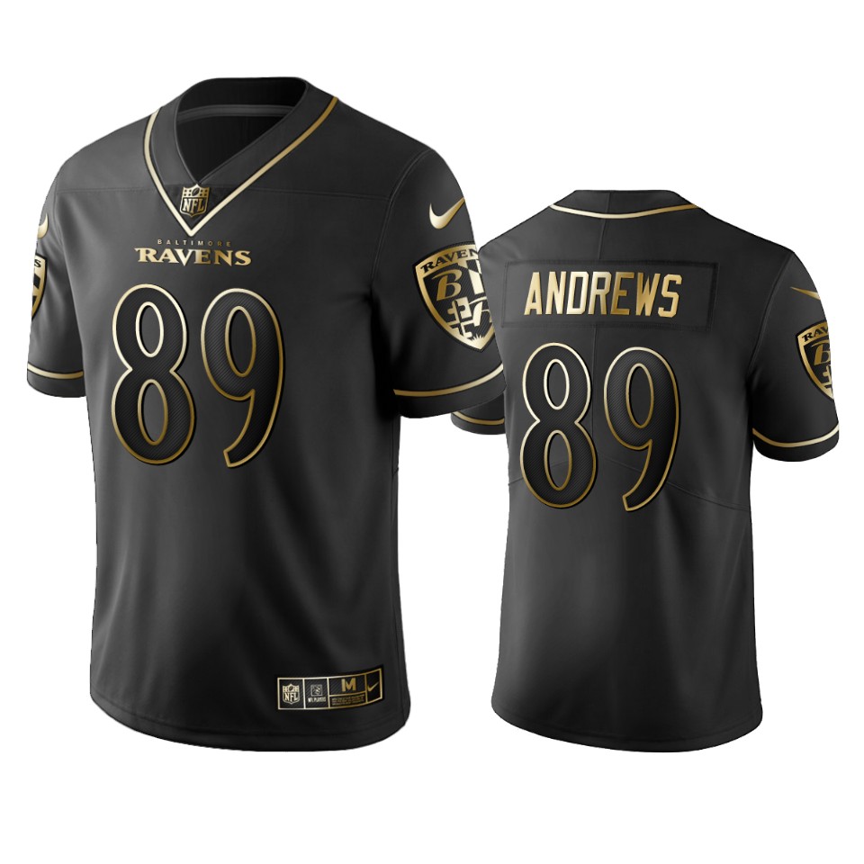 100 Commercial Mark Andrews Baltimore Ravens Black Golden Edition Vapor Untouchable Limited Jersey - Men's