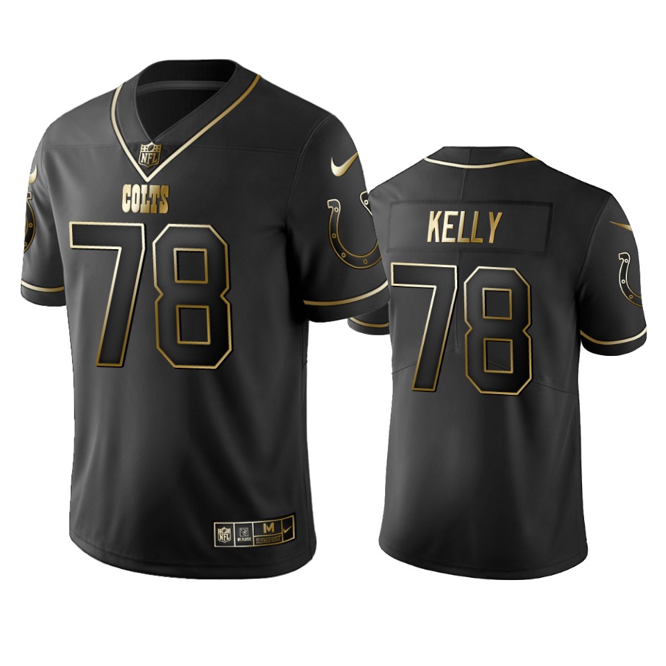 100 Commercial Ryan Kelly Indianapolis Colts Black Golden Edition Vapor Untouchable Limited Jersey - Men's