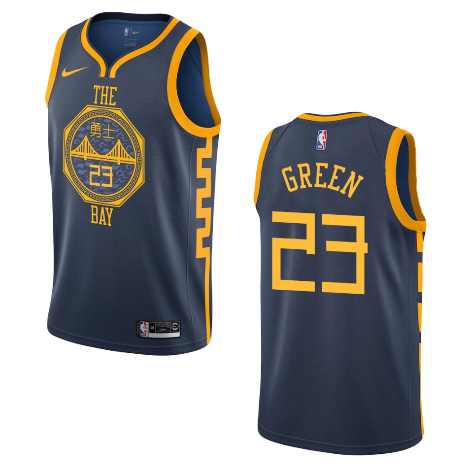 2019-20 Men Golden State Warriors #23 Draymond Green City Edition Swingman Jersey - Navy