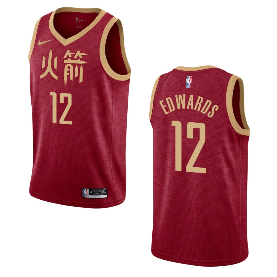 2019-20 Men Houston Rockets #12 Vincent Edwards City Swingman Jersey - Red