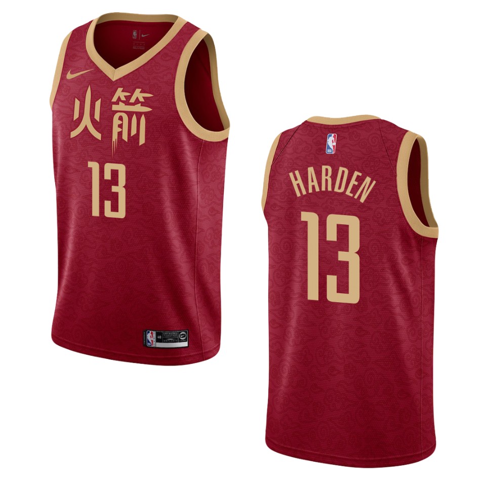 2019-20 Men Houston Rockets #13 James Harden City Swingman Jersey - Red