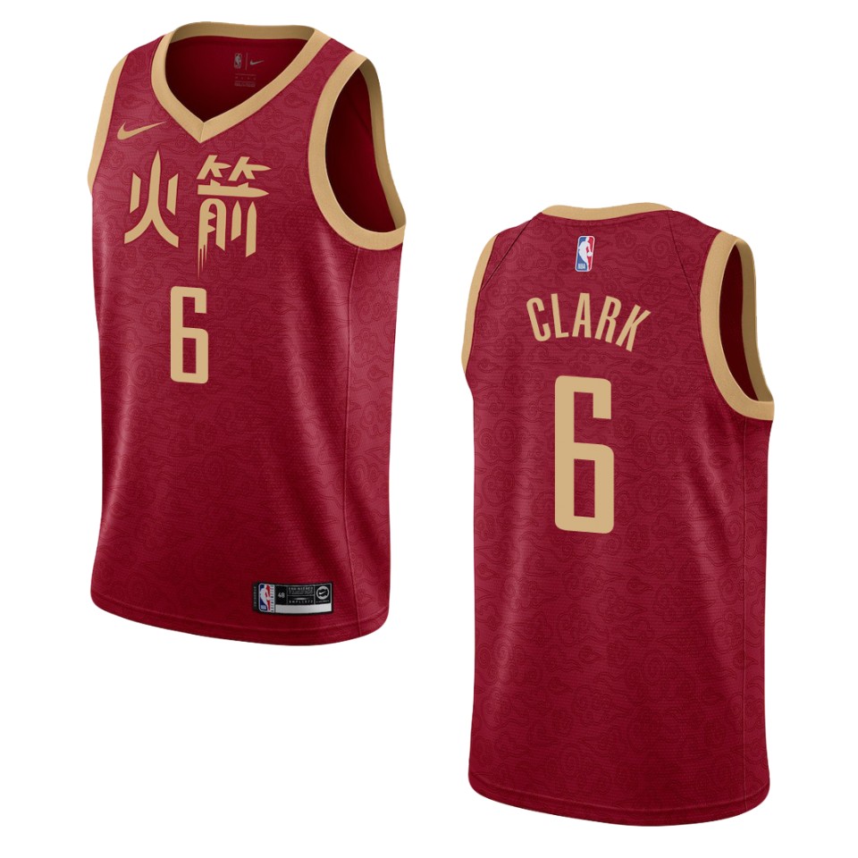 2019-20 Men Houston Rockets #6 Gary Clark City Swingman Jersey - Red