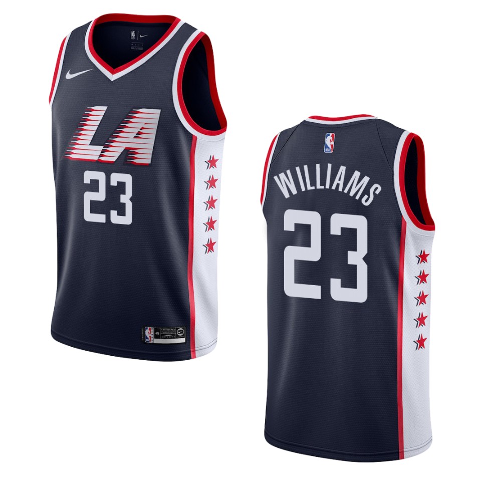 2019-20 Men Los Angeles Clippers #23 Lou Williams City Edition Swingman Jersey - Navy