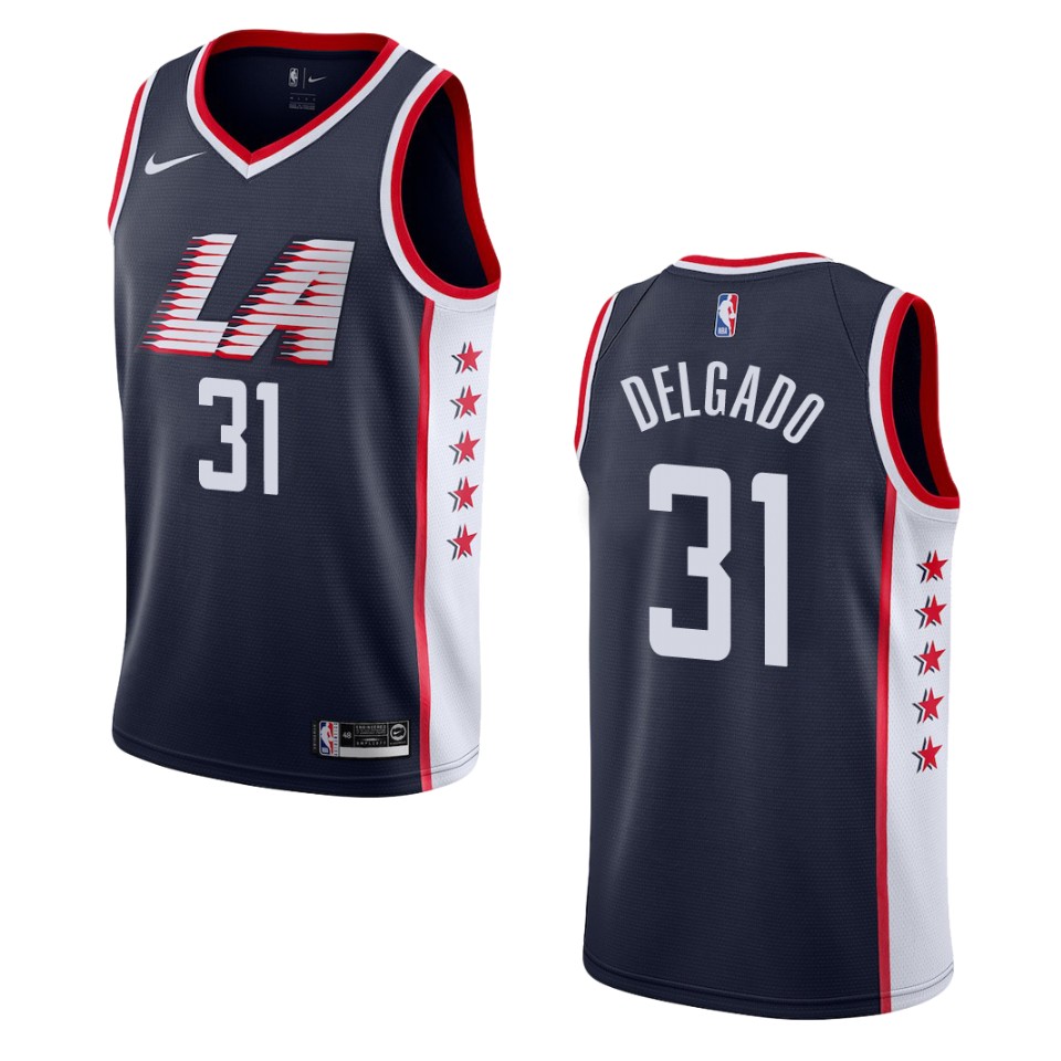 2019-20 Men Los Angeles Clippers #31 Angel Delgado City Edition Swingman Jersey - Navy