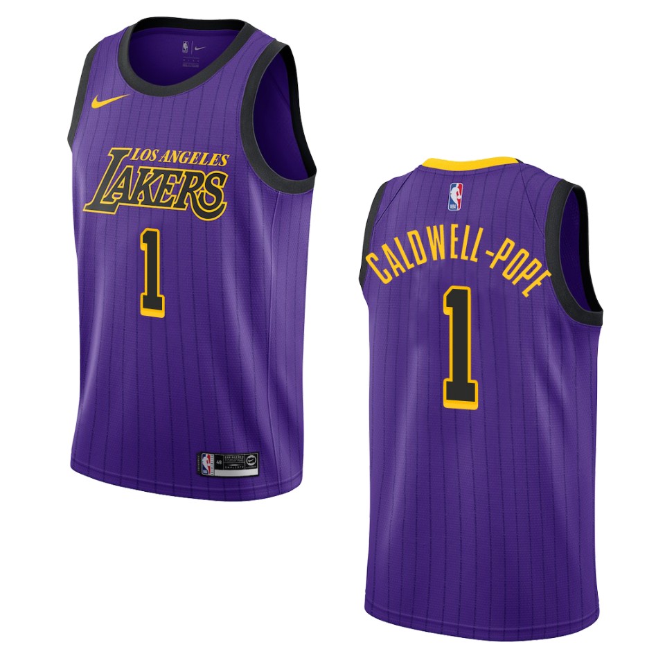 2019-20 Men Los Angeles Lakers #1 Kentavious Caldwell-pope City Edition Swingman Jersey - Purple