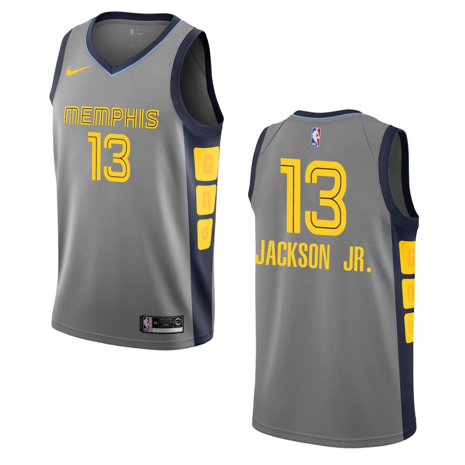 2019-20 Men Memphis Grizzlies #13 Jaren Jackson Jr. City Swingman Jersey - Gray