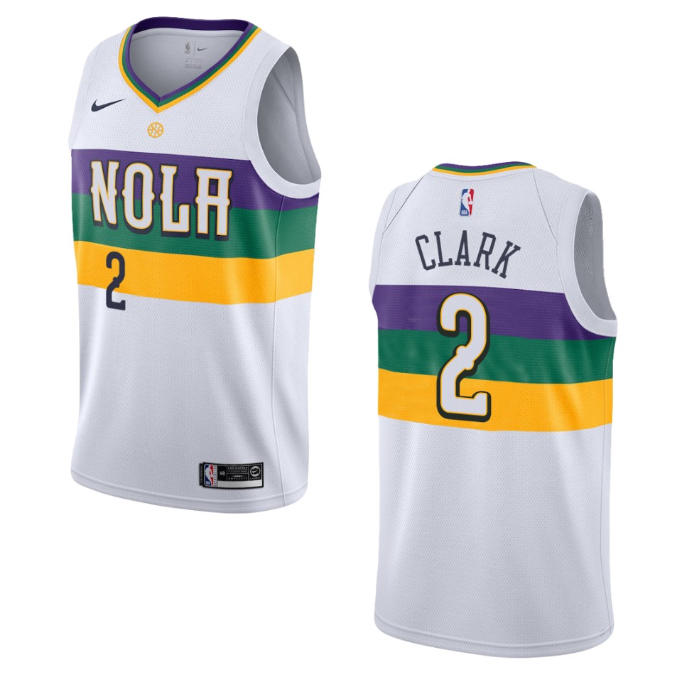 2019-20 Men New Orleans Pelicans #2 Ian Clark City Edition Swingman Jersey - White