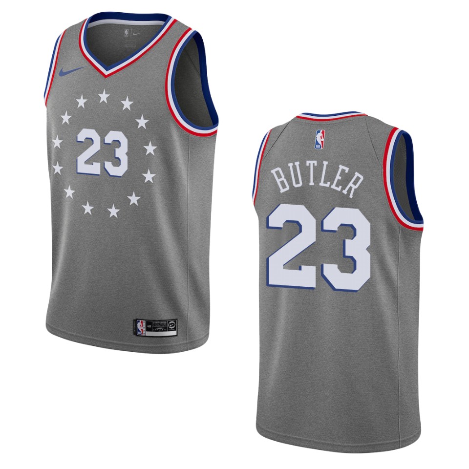 2019-20 Men Philadelphia 76ers #23 Jimmy Butler City Edition Swingman Jersey - Gray