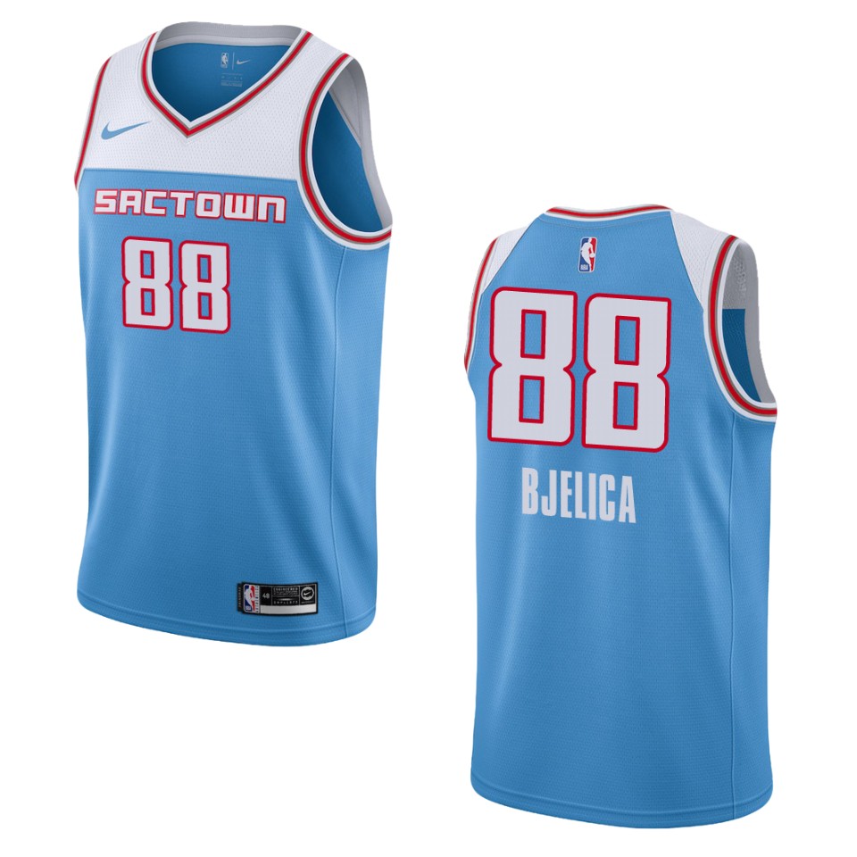 2019-20 Men Sacramento Kings #88 Nemanja Bjelica City Edition Swingman Jersey - Blue