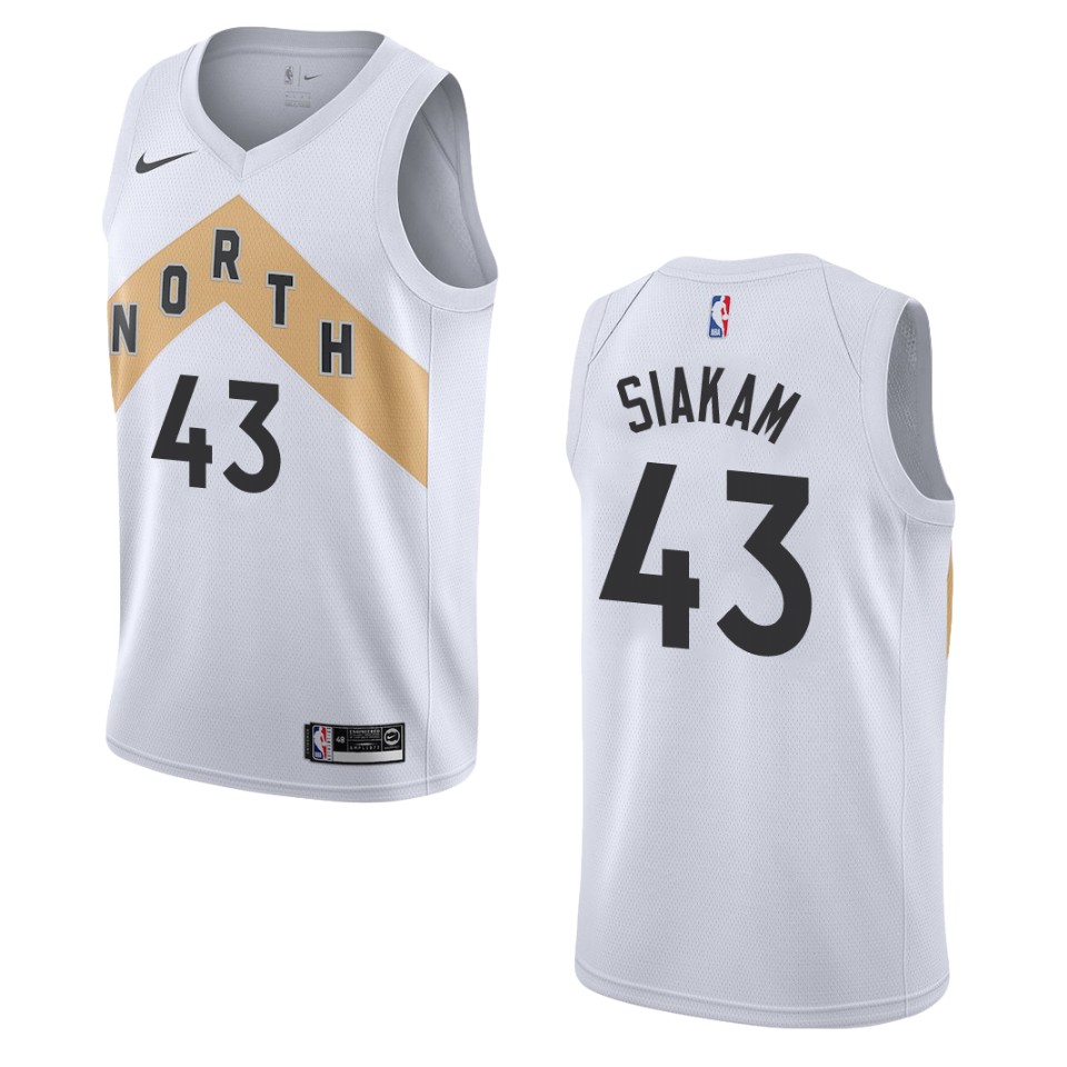 2019-20 Men Toronto Raptors #43 Pascal Siakam City Edition Swingman Jersey - White