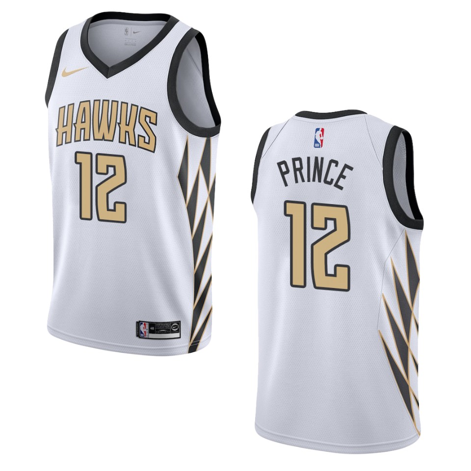 2019-20 Men's Atlanta Hawks #12 Taurean Prince City Swingman Jersey - White