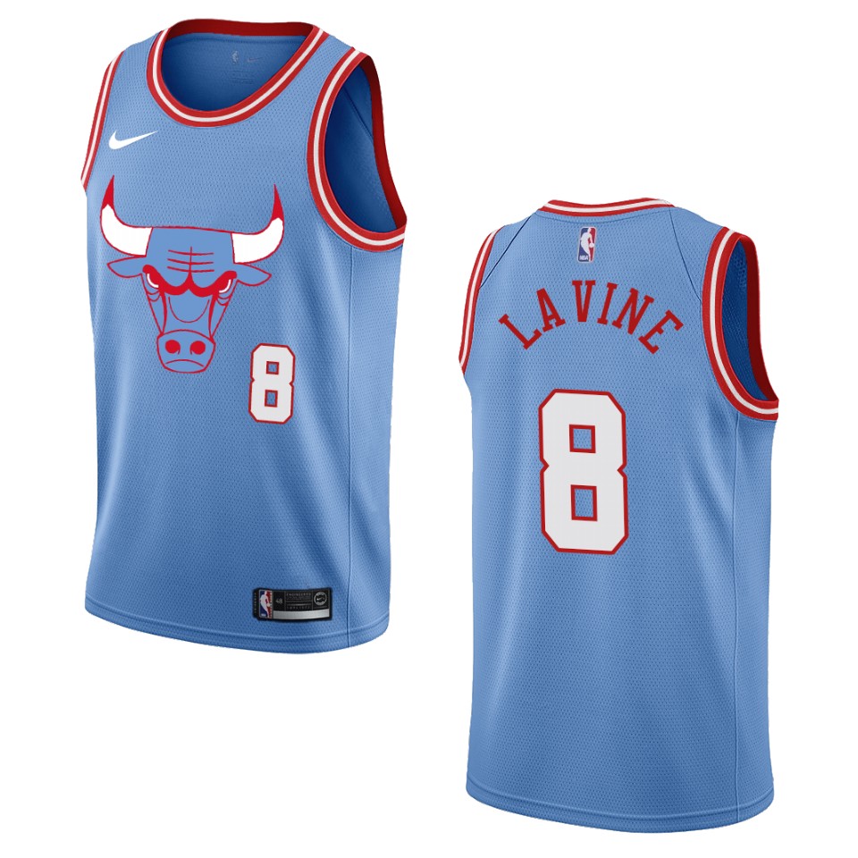 2019-20 Men's Chicago Bulls #8 Zach Lavine City Edition Swingman Jersey - Blue