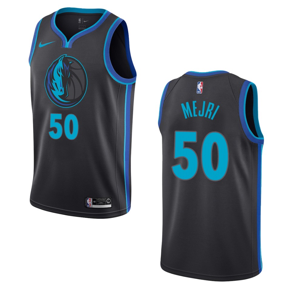 2019-20 Men's Dallas Mavericks #50 Salah Mejri City Edition Swingman Jersey - Black