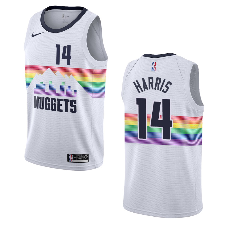 2019-20 Men's Denver Nuggets #14 Gary Harris City Swingman Jersey - White