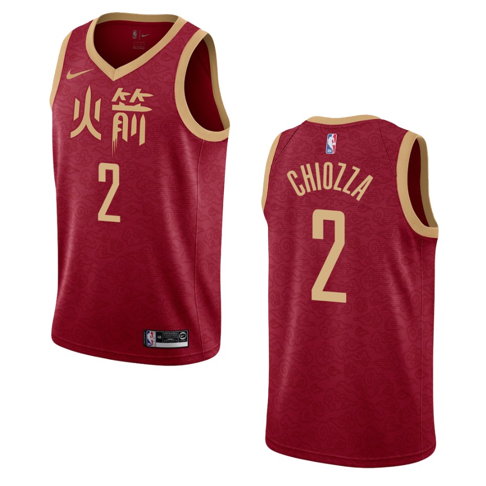2019-20 Men's Houston Rockets #2 Chris Chiozza City Swingman Jersey - Red