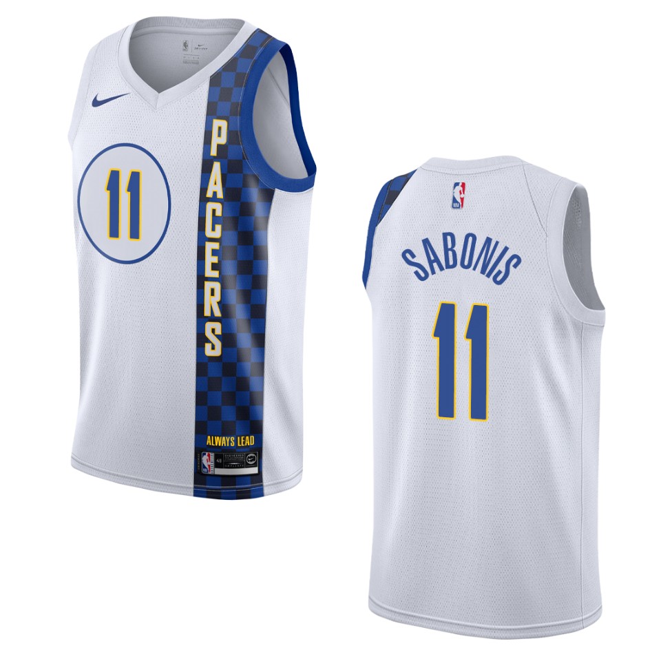 2019-20 Men's Indiana Pacers #11 Domantas Sabonis City Swingman Jersey - White