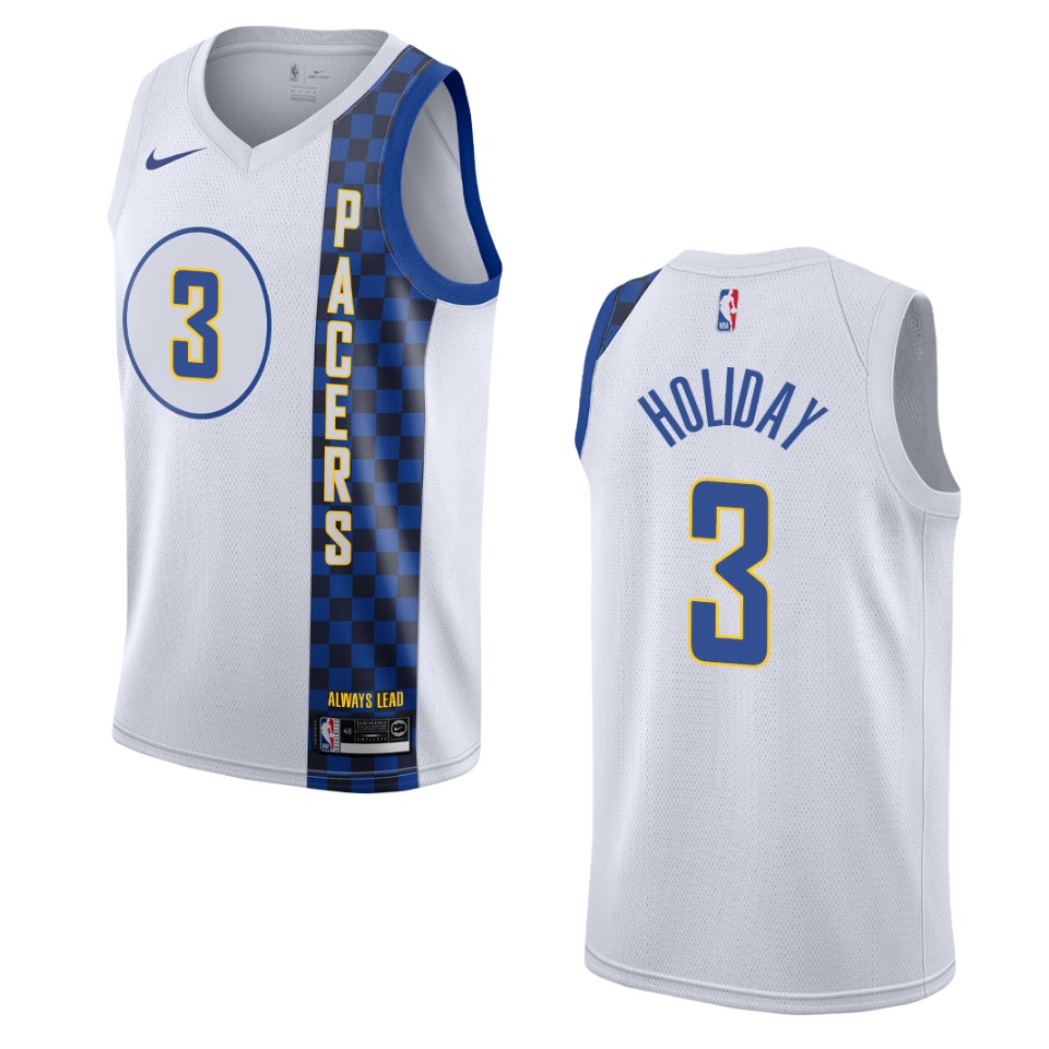 2019-20 Men's Indiana Pacers #3 Aaron Holiday City Swingman Jersey - White