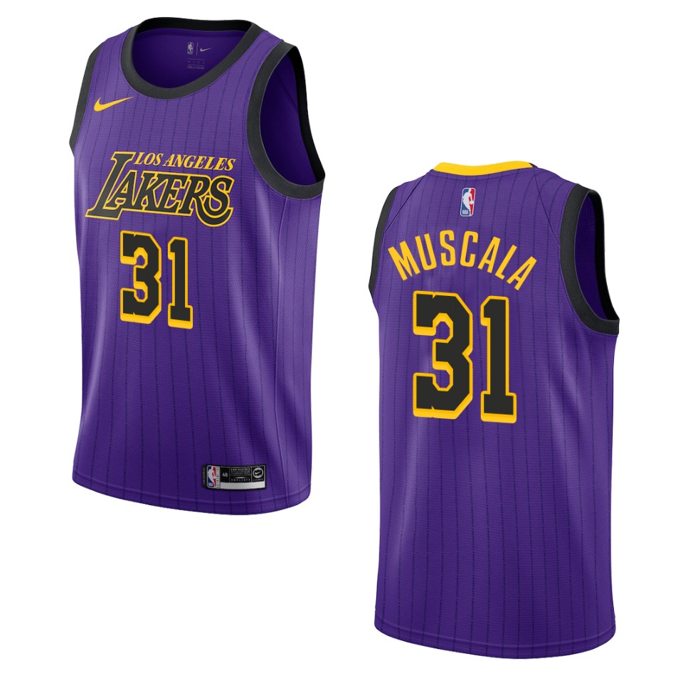2019-20 Men's Los Angeles Lakers #31 Mike Muscala City Swingman Jersey - Purple