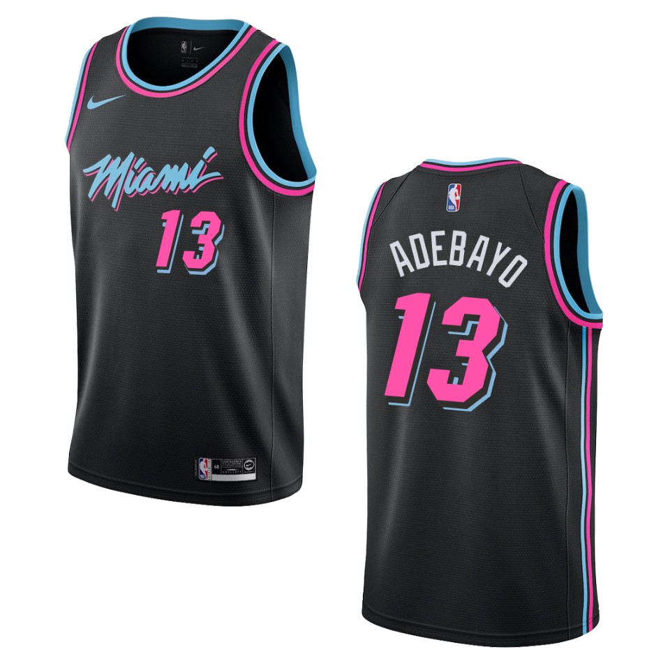 2019-20 Men's Miami Heat #13 Bam Adebayo City Swingman Jersey - Black
