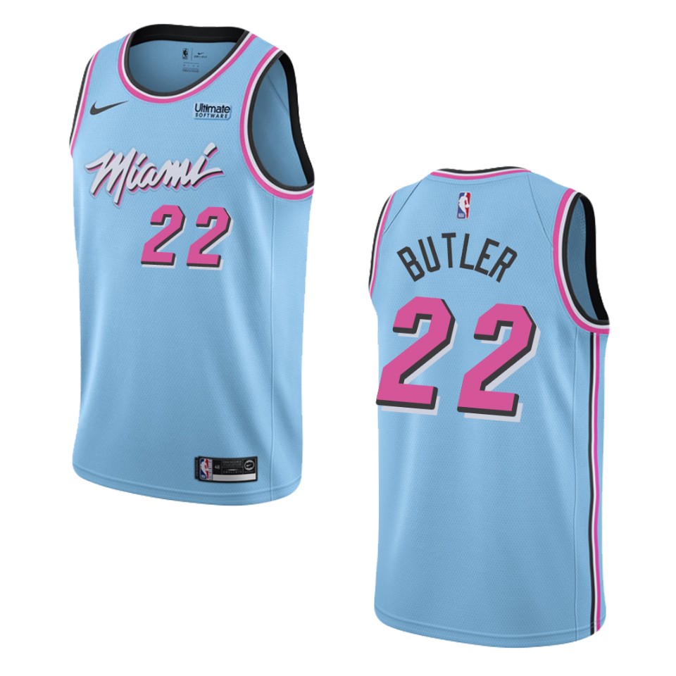 2019-20 Men's Miami Heat #22 Jimmy Butler City Swingman Jersey - Blue
