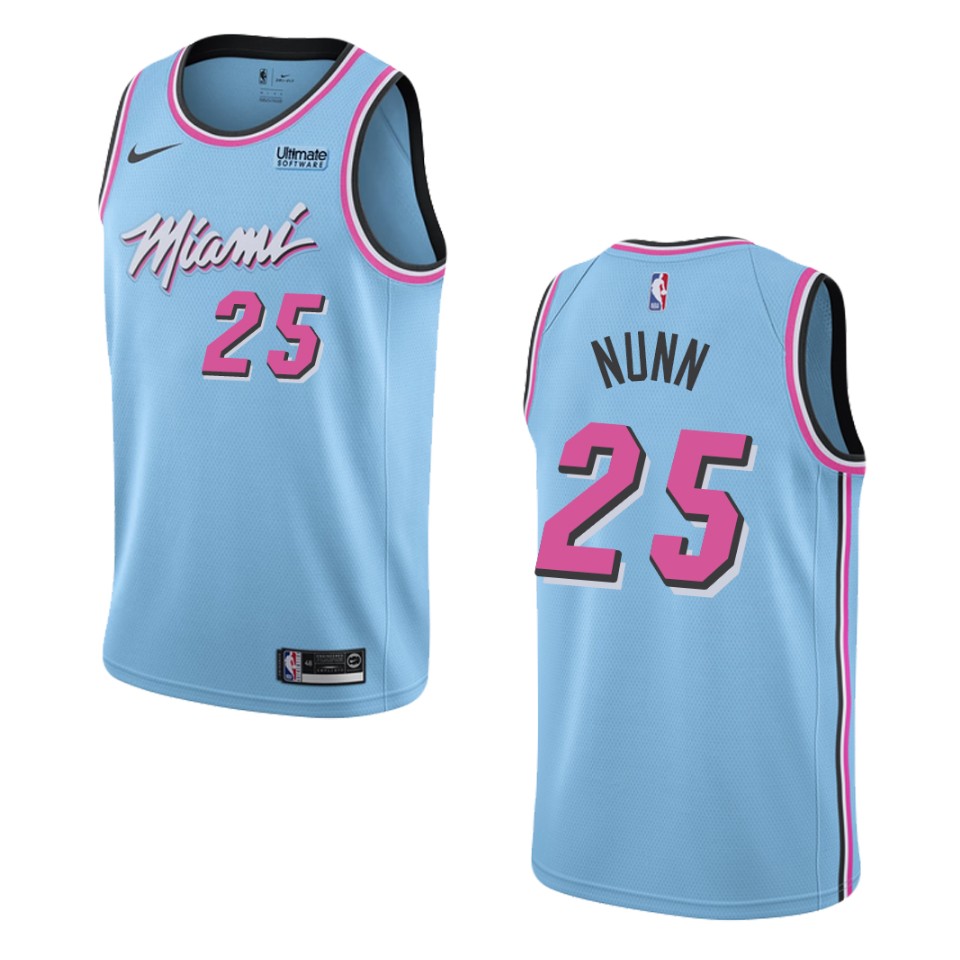 2019-20 Men's Miami Heat #25 Kendrick Nunn City Swingman Jersey - Blue