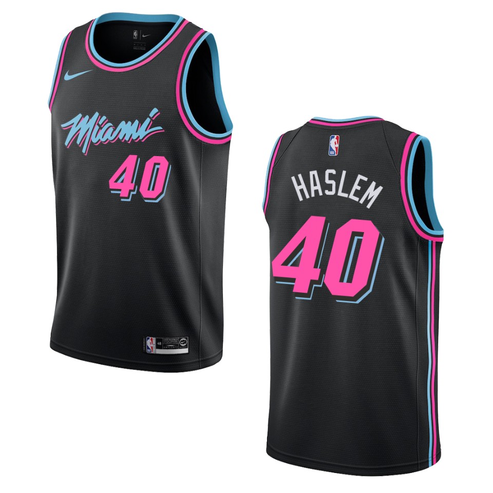 2019-20 Men's Miami Heat #40 Udonis Haslem City Swingman Jersey - Black