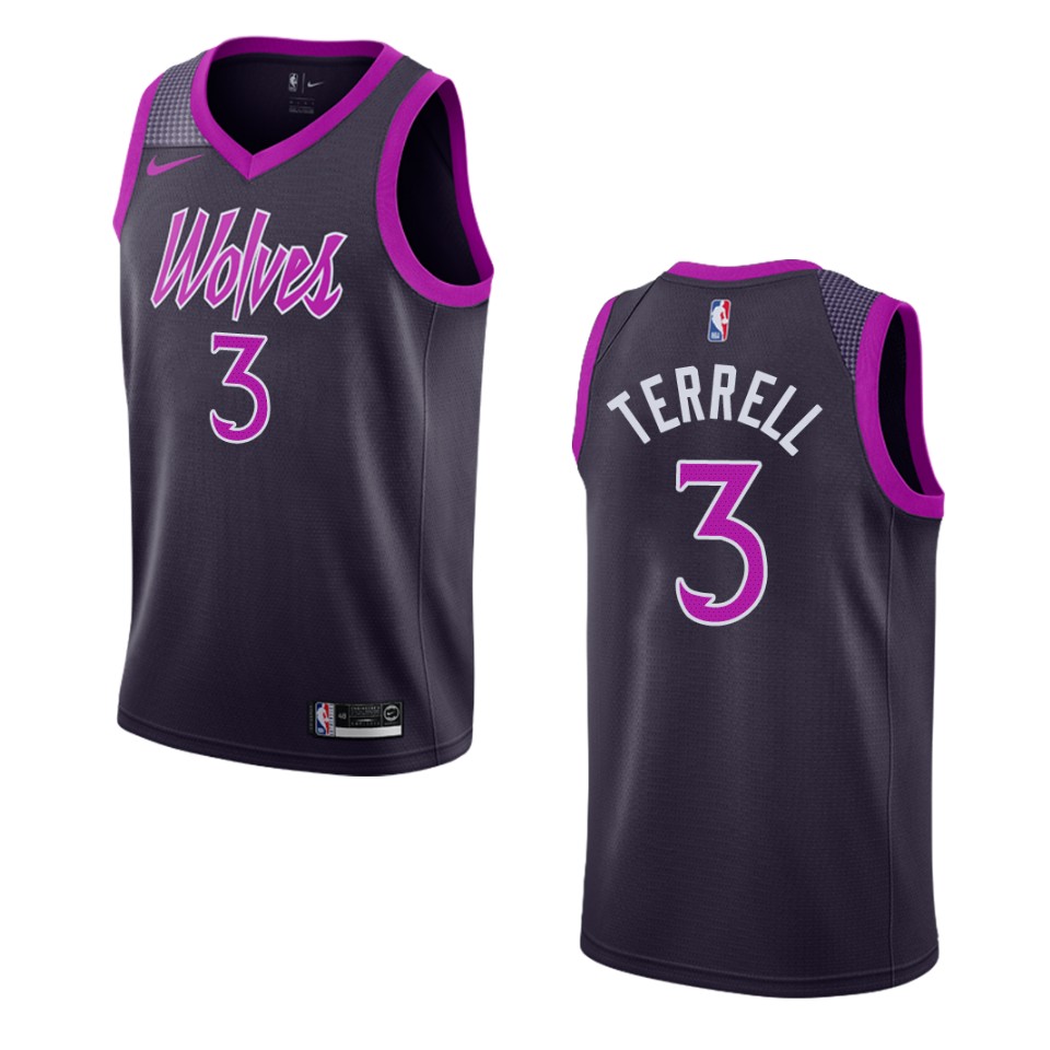 2019-20 Men's Minnesota Timberwolves #3 Jared Terrell City Swingman Jersey - Purple