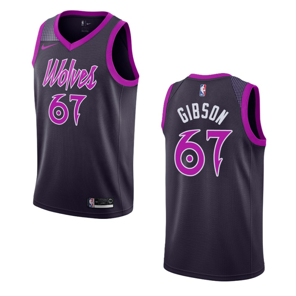 2019-20 Men's Minnesota Timberwolves #67 Taj Gibson City Swingman Jersey - Purple