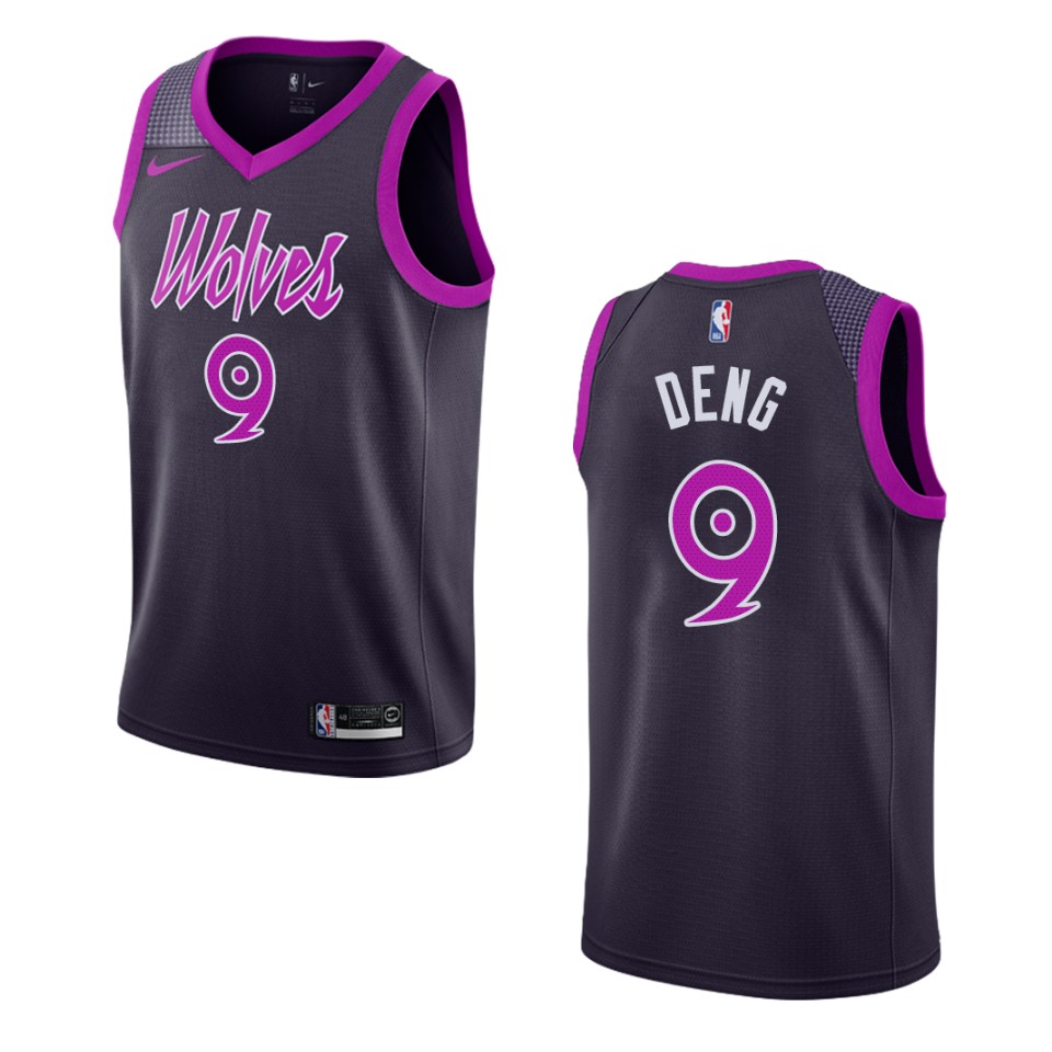 2019-20 Men's Minnesota Timberwolves #9 Luol Deng City Swingman Jersey - Purple