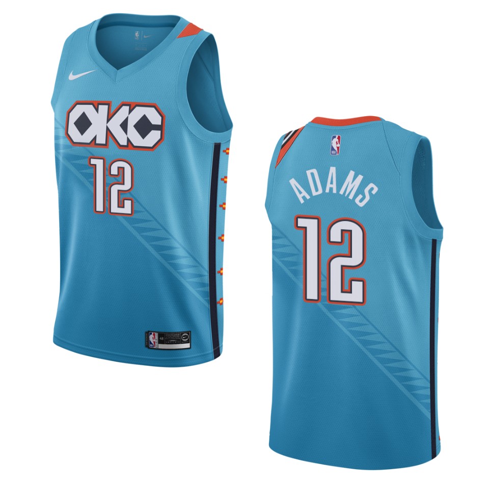 2019-20 Men's Oklahoma City Thunder #12 Steven Adams City Swingman Jersey - Turquoise